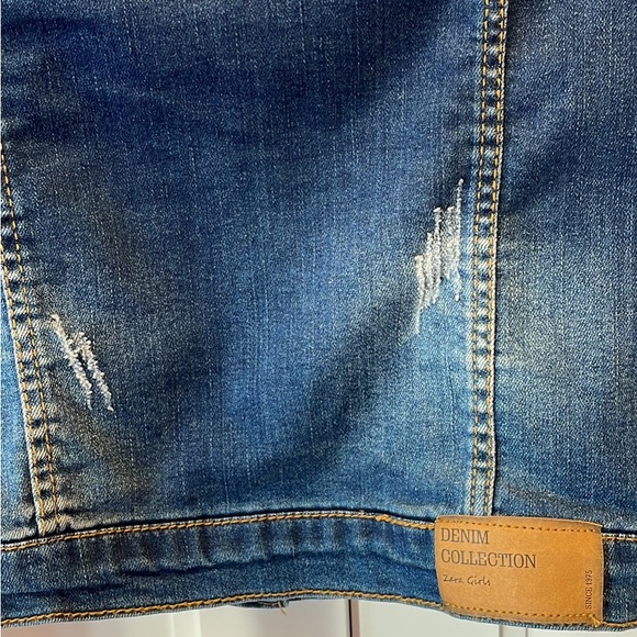 Zara girls distressed denim jeans jacket, size 7 - Picture 3 of 8